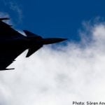 Swedish fighter jets flew into live fire drill