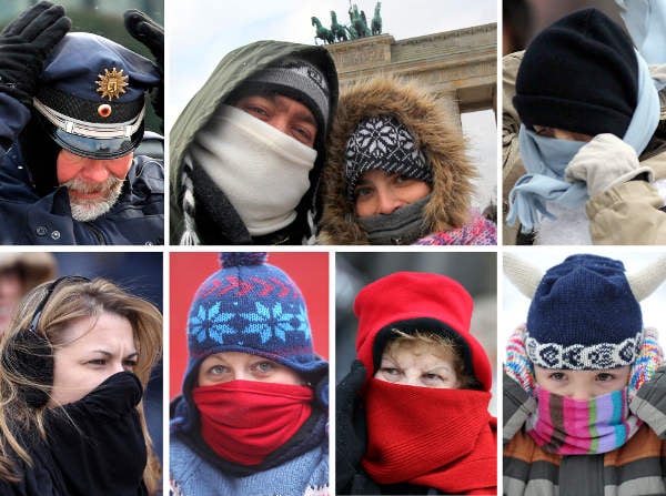 Citizens all over Germany wrap up warm as temperatures threaten to drop below -15 C in parts of the country. Photo: DPA