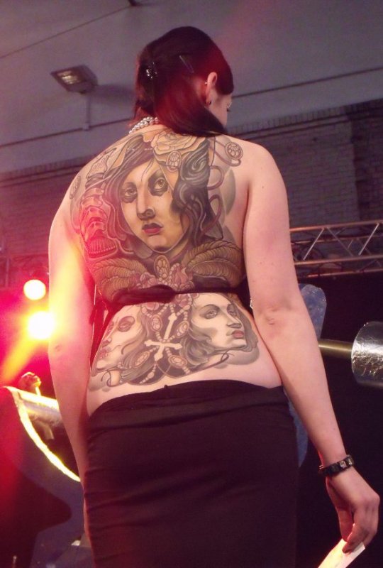 An entrant in the "Best Large Tattoo" competition.Photo: Ruth Michaelson