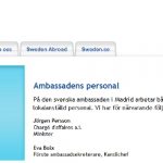 Swedish ambassador post in Spain still vacant