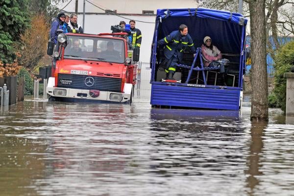 Floodwaters cover Germany