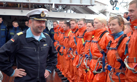 Gorch Fock captain used ship to water ski