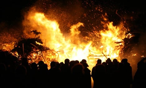 Frisians ward off evil spirits with bonfire festival