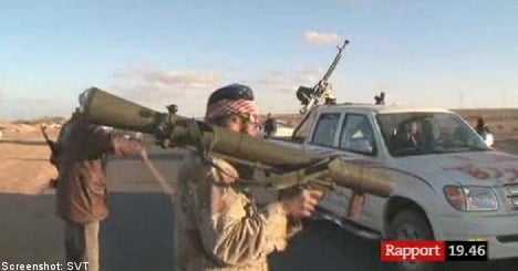 Swedish weapons used by Libyan rebels: report