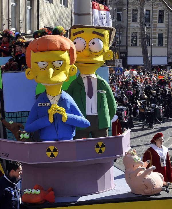 Some floats took a creative stance on the hot-butten issue of nuclear energy...Photo: DPA