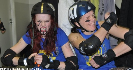 Swedish roller girls cruising for a bruising
