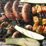 Swedish barbeque: sausages, shellfish and disposable grills