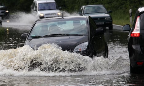 Steady rain causes flooding in eastern Germany