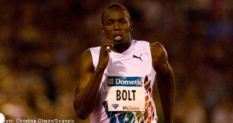 Bolt sprints to victory in Stockholm