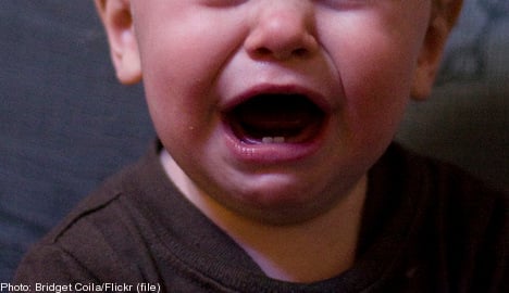 Baby’s crying forces family to move