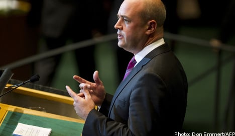 Reinfeldt discussed equality in the UN