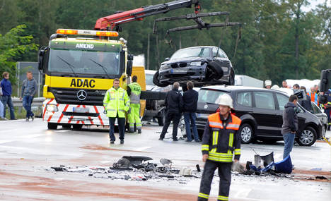 More than 30 hurt in Hessian motorway pileup