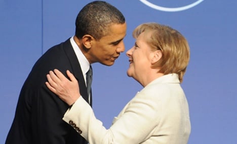 Merkel and Obama talk eurozone, Mideast