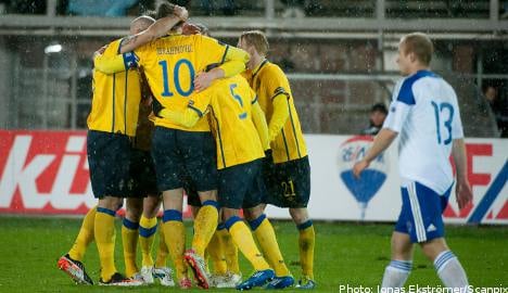 Sweden secures Euro 2012 playoff spot