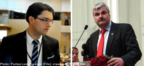 Juholt to SVT: don’t have Åkesson stand so close to me