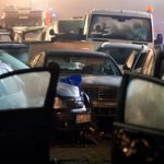 Eight die in mass pile-up and head-on collision