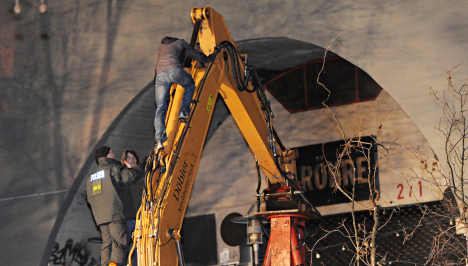 Protesters mount diggers in bid to save trees