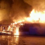 Fire ravages refugee housing facility