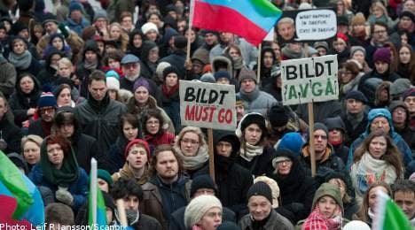Protesters question Carl Bildt as foreign minister