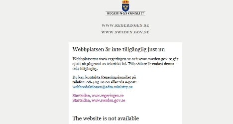 Hackers mount Swedish government cyber attack