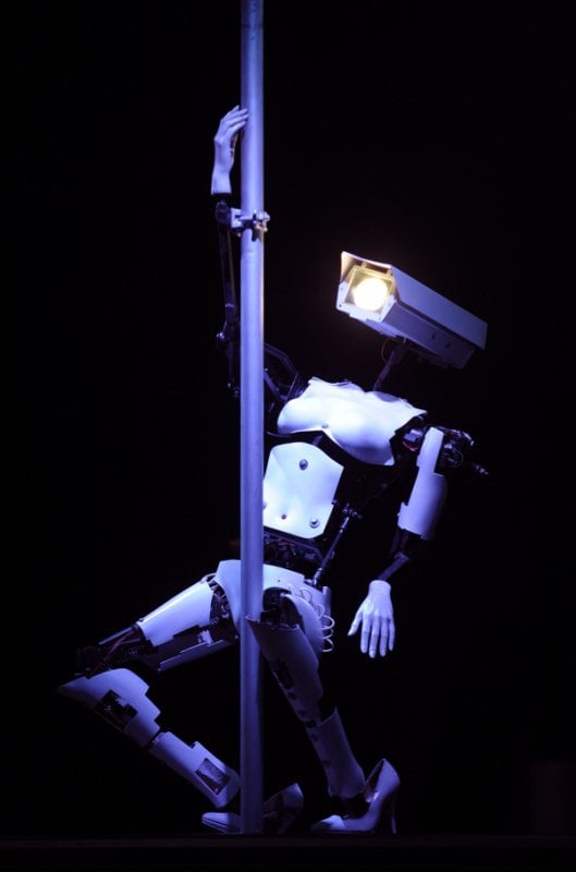 There were some spectacular sights at the fair, including a pole-dancing robot in high-heels. Not sure what it's for, but hey, it's a pole-dancing robot! In high-heels!Photo: DPA