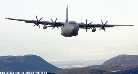Norwegian Hercules plane missing in Sweden