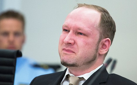 Breivik's tears flow on first day of trial
