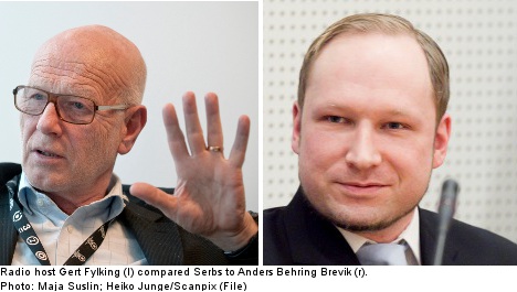 'Serbs are like Breivik': Swedish radio host
