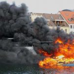 Exploding boat causes harbour holiday havoc