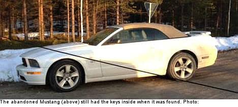 White Mustang mystery stumps Swedish police