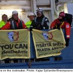 Greenpeace protesters occupy Arctic-bound ship