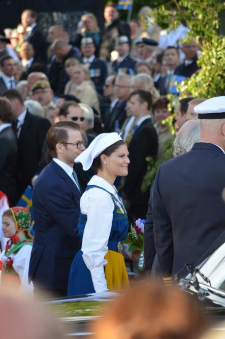 The Royal Family on Sweden's National Day<br>Crown Princess Victoria came with her husband Daniel, but without her three-month-old daughter Estelle.Photo: Susann Eberlein