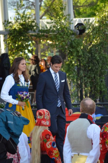 The Royal Family on Sweden's National Day<br>Also Princess Madeleine and her older brother, Prince Philip, who opened the doors to the Royal Palace earlier that day, didn't miss the show. Photo: Susann Eberlein
