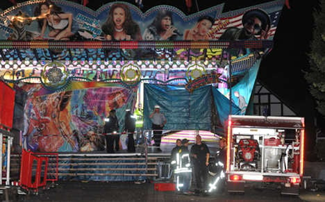 Seven hurt as funfair ride breaks up mid-spin