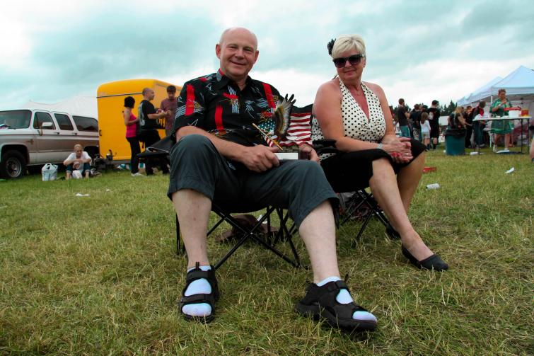 Nostalgia<br>Erik and Anita, 58, come from Borås, a town on the west coast of Sweden. They own a Dodge Charger 1966. This is their first time at the Power Big Meet. Erik is a keen motorist, but for him the Meet is also a chance to reminisce about the past. It makes him feel nostalgic, he says. "We used to ride around Borås and the cops would chase us... I was stopped 23 times in two years when I was in my twenties. We felt a bit like rebels."Photo: Nathalie Rothschild