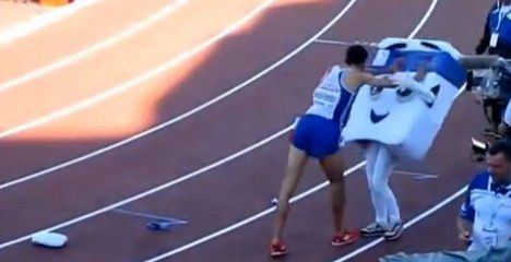 French runner attacks 14-year-old mascot girl
