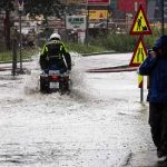 Oslo roads flooded in summer storm