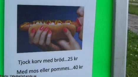 'Sexy' sausage ad causes stir in Swedish town