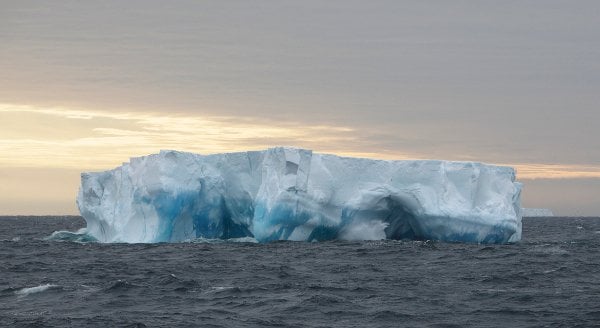 Icebergs replace palm trees<br>Today’s view of the Wilkes Land coast, Antarctica.Photo: John Beck