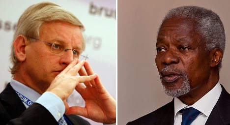Bildt voices regret over Annan Syria decision