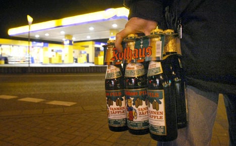 Bavarian late night beer, juice, only for drivers