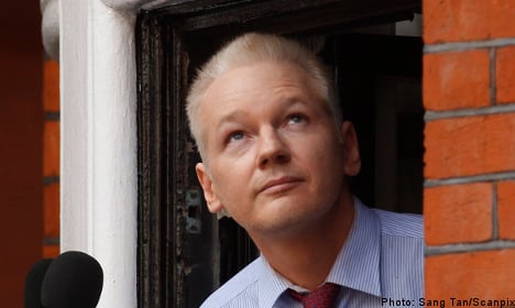 'Assange could spend a year in embassy': father
