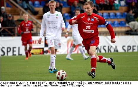 Swedish footballer dies after mid-match collapse