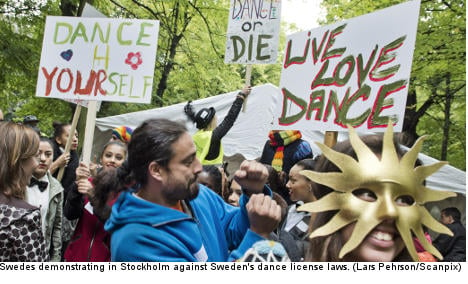 Swedes hit streets in fight for right to dance