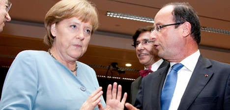 Hollande and Merkel set for clash over bank union