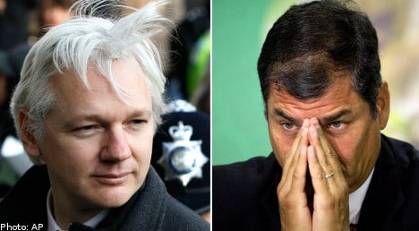 Correa: Sweden can talk to Assange in London