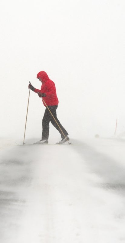 Intrepid winter sports enthusiasts have been quick to profit from conditions. A skier in Saxony sets outPhoto: DPA