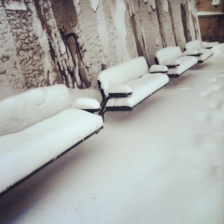 Snow chairs in SödermalmPhoto: The Local