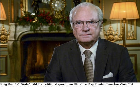 Swedish king sends green Christmas greeting