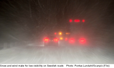 New winter storm batters southern Sweden